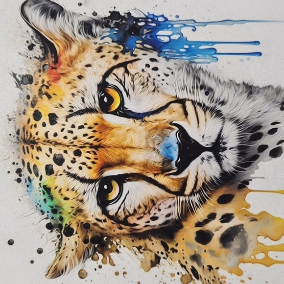 4x6 Cheetah Watercolor Oil‎ Painting Art Print - Picture 4 of 6